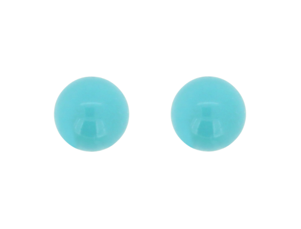 PEARL STERLING SILVER STUDS - TURQUOISE - VARIOUS SIZES