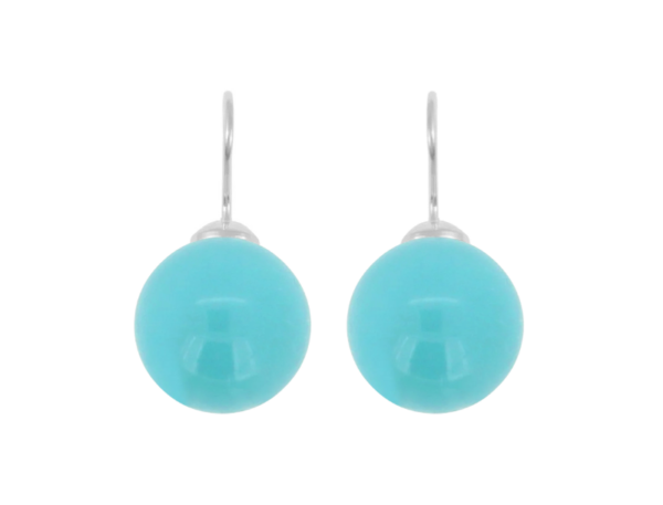 PEARL EARRINGS - STERLING SILVER OR GOLD - TURQUOISE