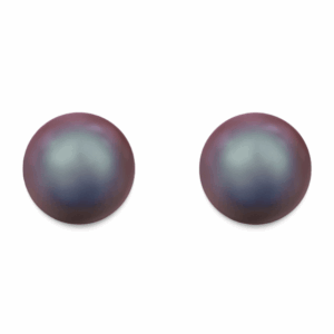 Classic Shimmery Red Sterling Pearl Studs