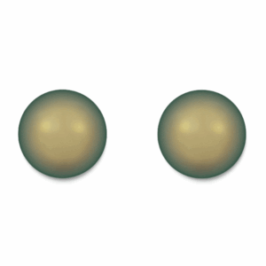 Classic Shimmery Green Sterling Pearl Studs