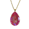 Lotus Pink Handcrafted Crystal Pendant