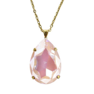 Dusty Pink Delite Handcrafted Crystal Pendant