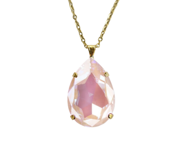 Dusty Pink Delite Handcrafted Crystal Pendant