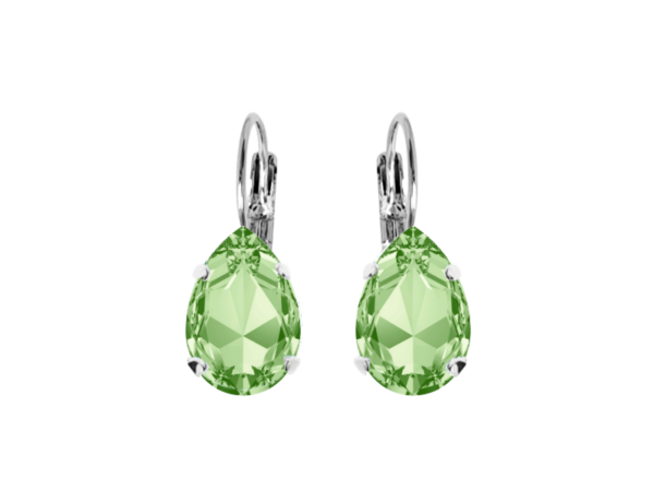 Crystal Chrysolite Alex Earrings in Silver