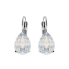 Crystal White Opal Alex Earrings in Silver