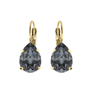 Crystal Silver Night Alex Earrings in Gold