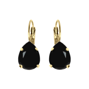 ALEX JET BLACK CRYSTAL EARRINGS
