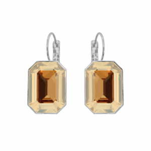 Crystal Golden Shadow Emmy Earrings in Rose Gold
