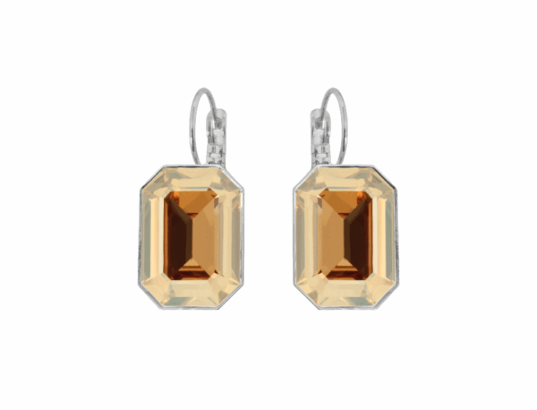 Crystal Golden Shadow Emmy Earrings in Rose Gold
