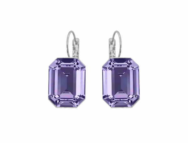 Crystal Tanzanite Emmy Earrings in Silver