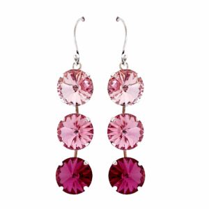 Geena Drop Pretty in Pink Crystal Earrings