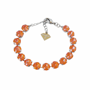Orange Delite Crystal Tennis Bracelet