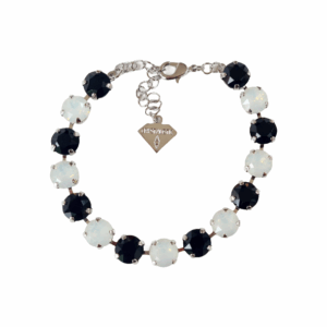 Midnight Snow Crystal Tennis Bracelet
