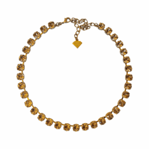 Classic Golden Shadow Crystal Necklace