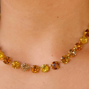 CLASSIC TOPAZ CROWN CRYSTAL NECKLACE