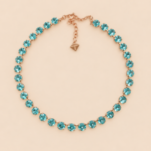 Classic Light Turquoise Crystal Necklace