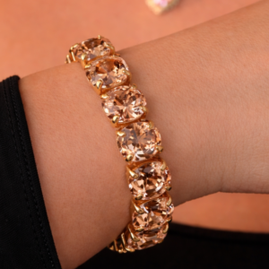 Swarovski Glide Golden Shadow Bracelet in Rose Gold (12mm)