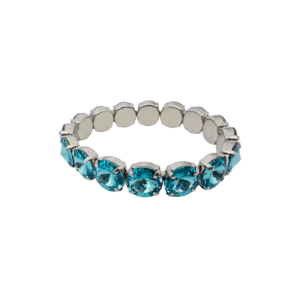 Glide Turquoise Crystal Bracelet in Silver