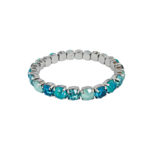 Glide Under The Sea Crystal Bracelet in Silver