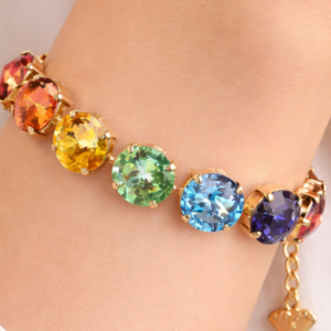 Chakra Balance Crystal Tennis Bracelet