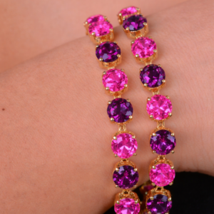 Neon Pink X Orchid Pink Crystal Bracelet