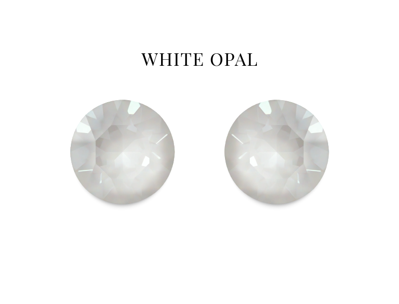 Classic White Opal Sterling Studs
