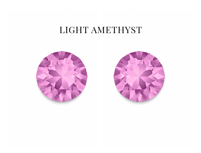 Classic Light Amethyst Sterling Studs