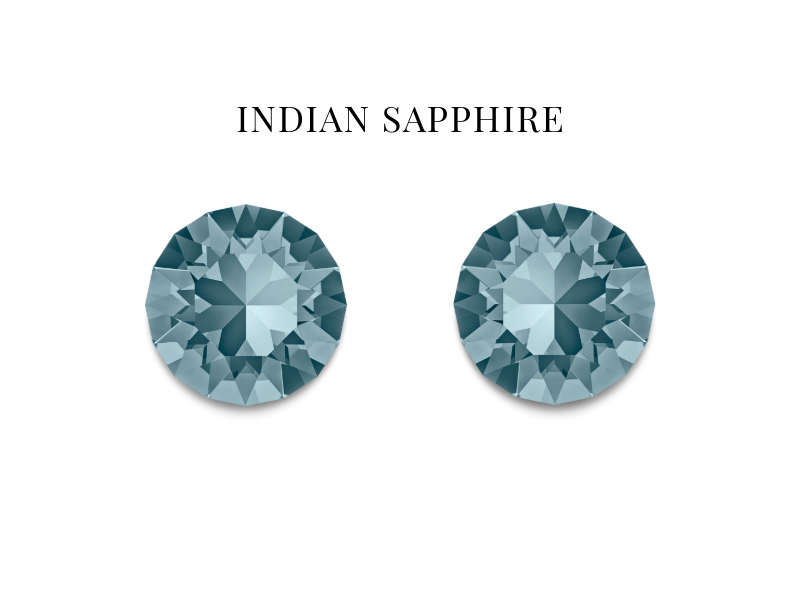 Classic Indian Sapphire Sterling Studs