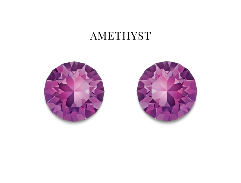 Classic Amethyst Sterling Studs