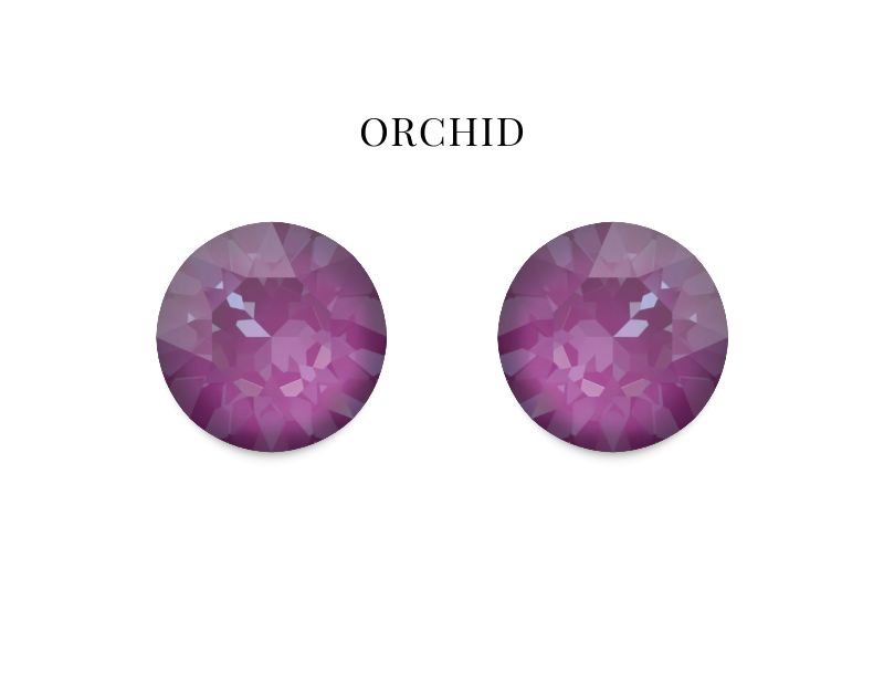 Classic Orchid Sterling Studs