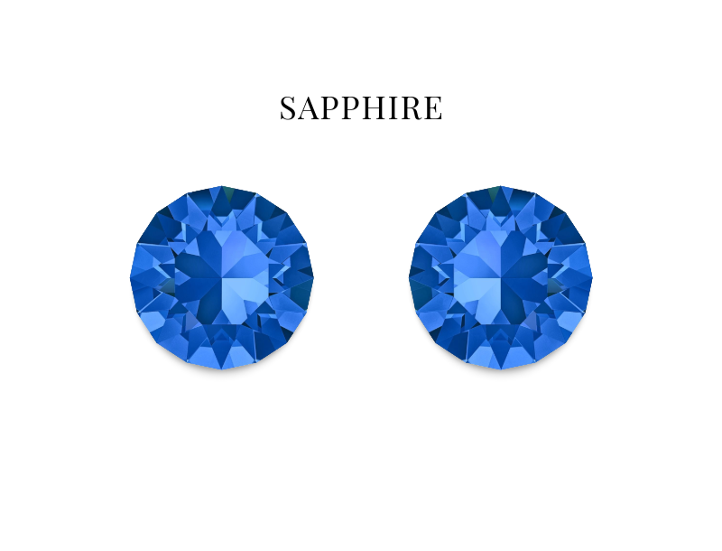 Classic Sapphire Sterling Studs