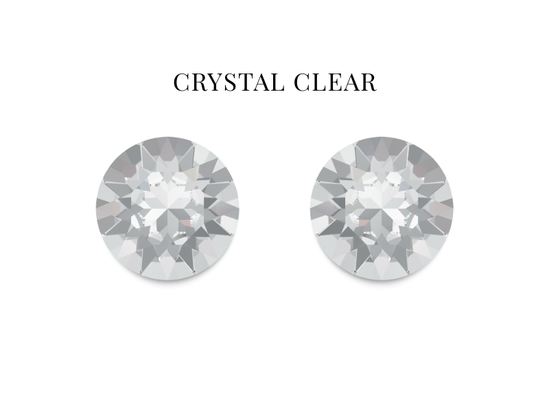 Classic Crystal Clear Sterling Studs