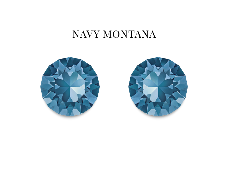 Classic Navy Montana Sterling Studs