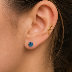 Classic Navy Montana Sterling Studs
