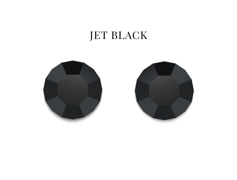 Classic Jet Black Sterling Studs