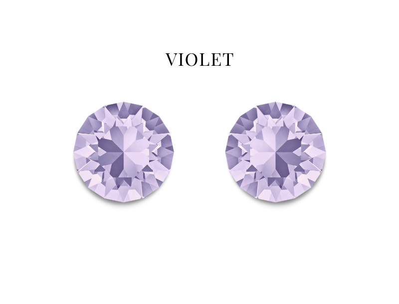 Classic Violet Sterling Studs
