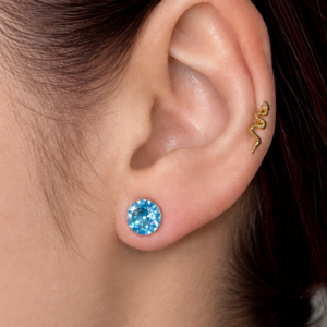 Classic Summer Blue Sterling Studs