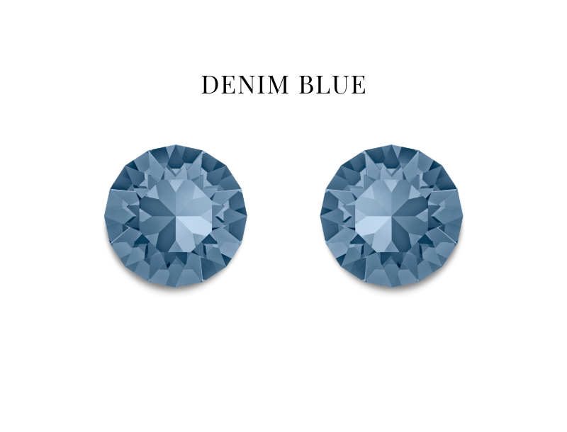 Classic Denim Blue Sterling Studs