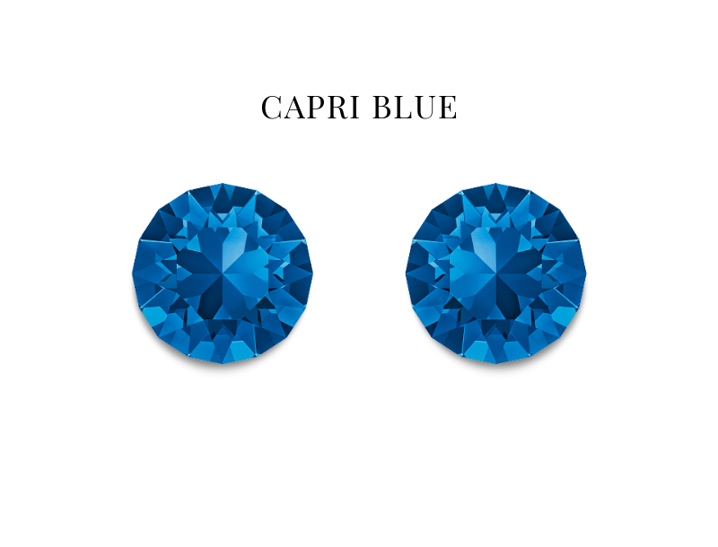 Classic Capri Blue Sterling Studs