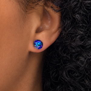 Classic Capri Blue Sterling Studs