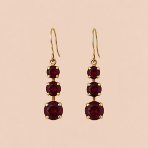 Melinda Dark Siam Crystal Earrings