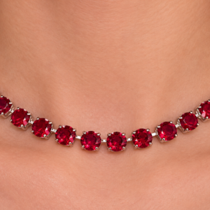 Classic Light Siam Crystal Necklace
